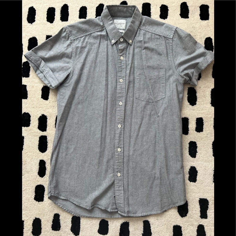 Saturdays NYC short sleeve twill button down